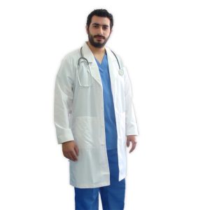 Delantal Largo Laboratorio hombre - blanco