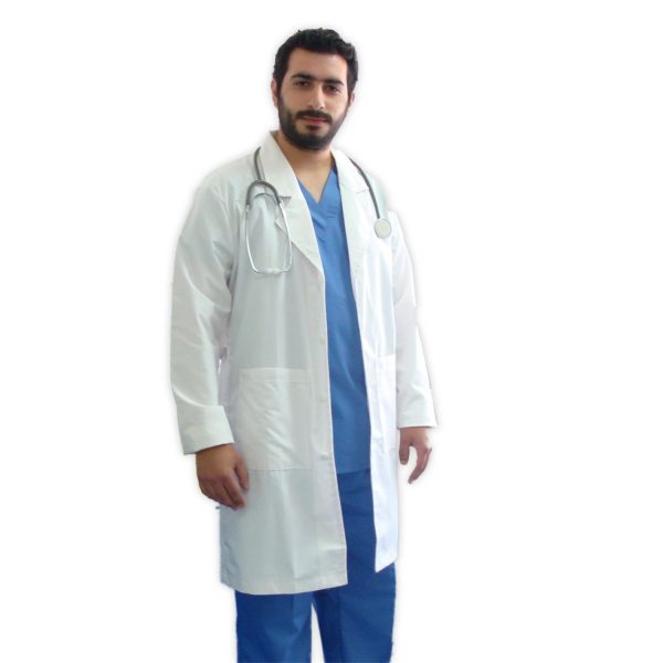 Delantal Largo Laboratorio hombre - blanco