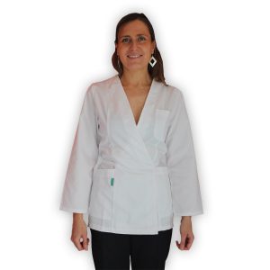 Delantal cruzado con tiras