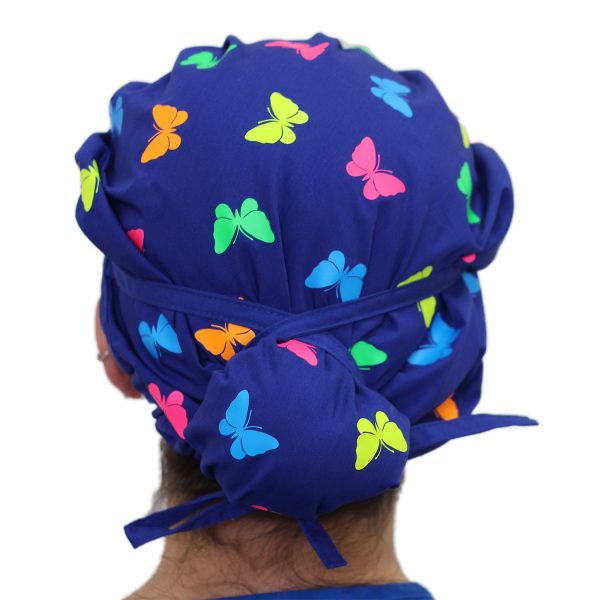 Gorro Azul Rey Mariposas Colores - Mujer