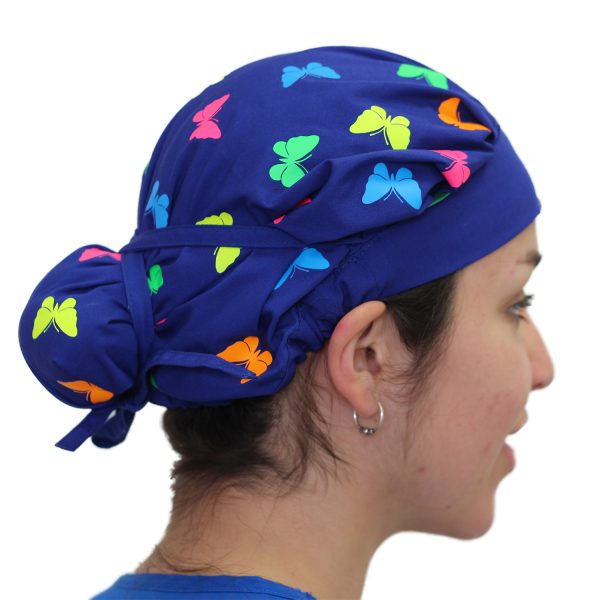 Gorro Azul Rey Mariposas Colores - Mujer
