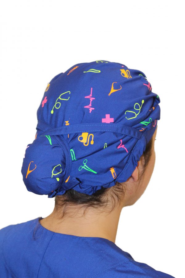 Gorro Azul Rey Clínico estampado Colores - Mujer