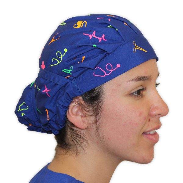 Gorro Azul Rey Clínico estampado Colores - Mujer