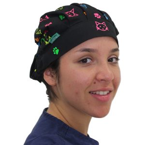 Gorro Negro Gatitos Patitas - Mujer