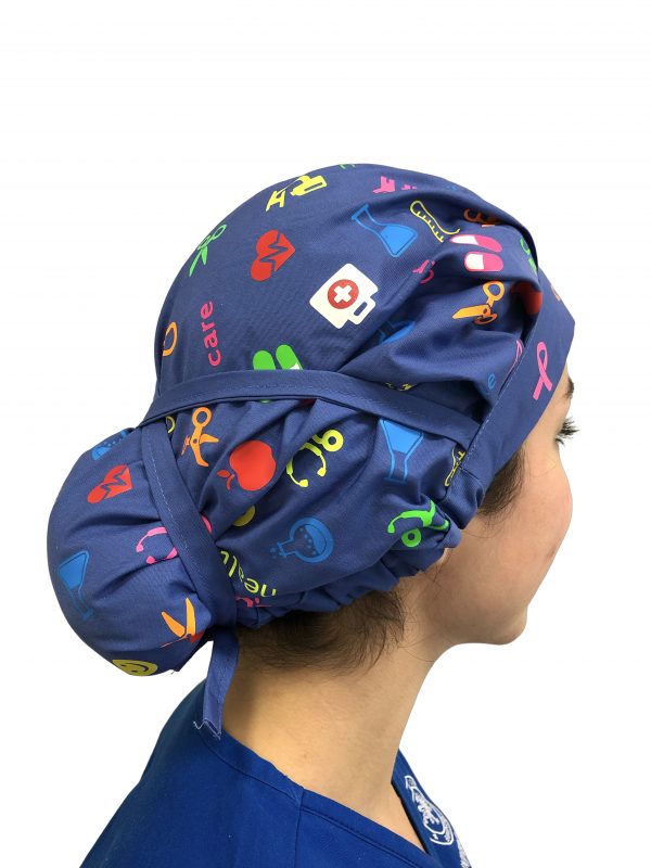Gorro Clínico Celeste Oscuro Health & Care Mujer